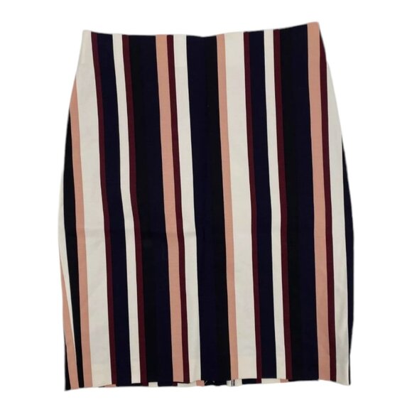 Ann Taylor Dresses & Skirts - Ann Taylor4 4P Striped Pencil Skirt Navy White Pink Above Knee Business Casual